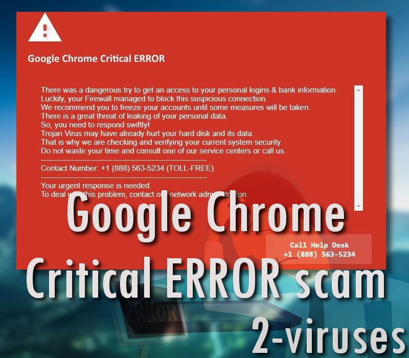 Google Chrome クリティカルエラー詐欺 How To Remove Malwarerid Jp